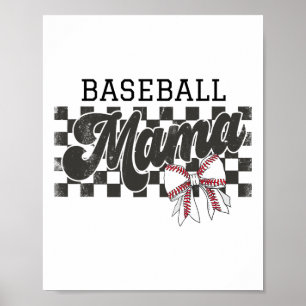 Affiche Retro Bysebyll Mama À damiers Bysebyll Pour Mom Mo