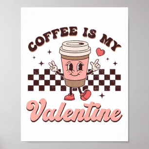Affiche Retro Café Super Est Mon Saint Valentin Café Lov