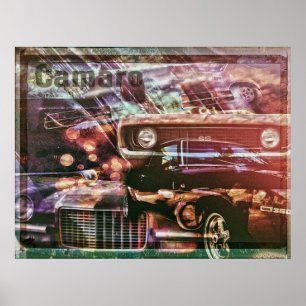 Affiche rétro Camaro
