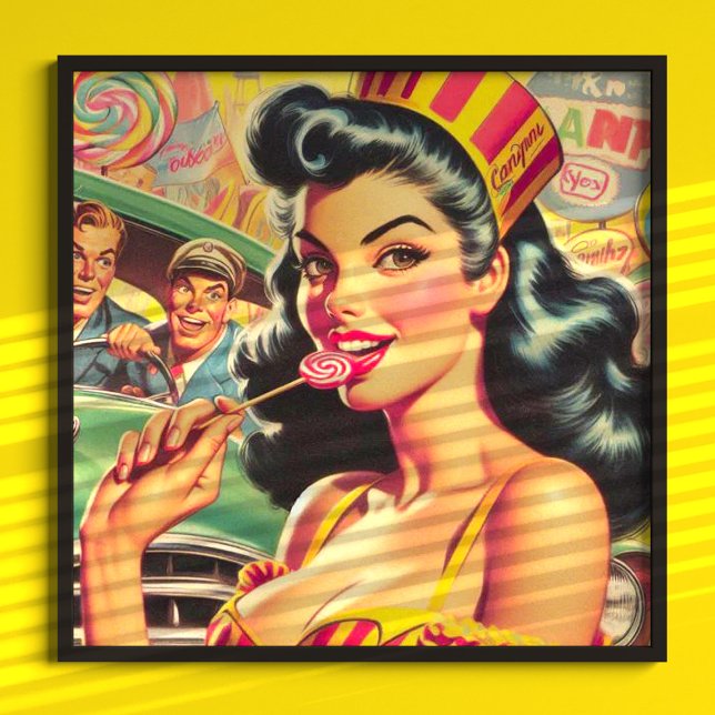 Affiche Retro Candy Girl (Créateur téléchargé)