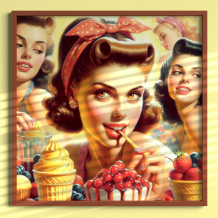 Affiche Retro Candy Girls