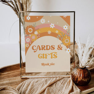 Affiche Retro cartes bébé super et cadeaux