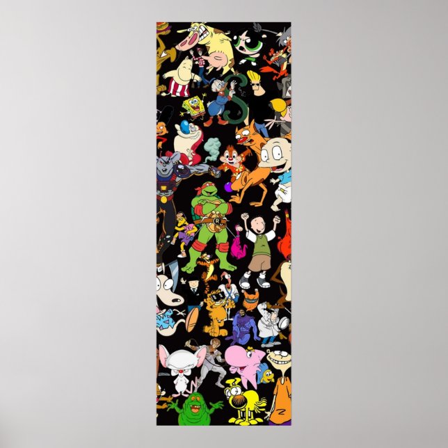 Affiche Retro Cartoons rugrats 80s 90s show télé caricatur (Devant)
