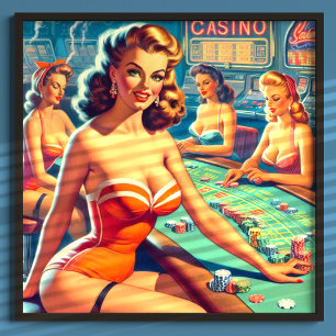 Affiche Retro Casino Girls