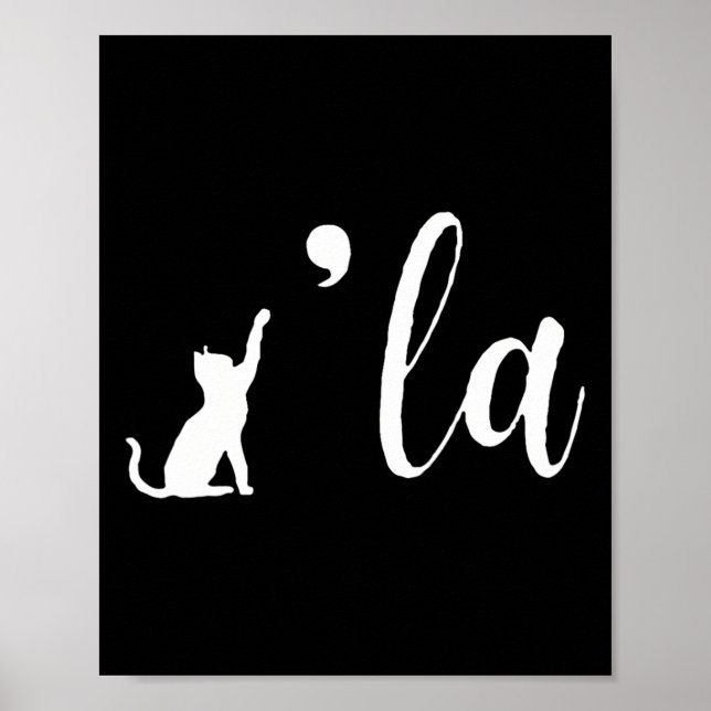 Affiche Retro Cat Comma La Kamala Harris Pour Président 20 (Devant)