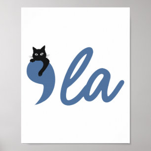 Affiche Retro Cat Comma La Kamala Harris Pour Président 20