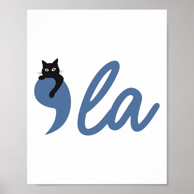 Affiche Retro Cat Comma La Kamala Harris Pour Président 20 (Devant)
