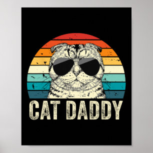 Affiche Retro Cat Daddy Vintage Distressed Scottish Pold C