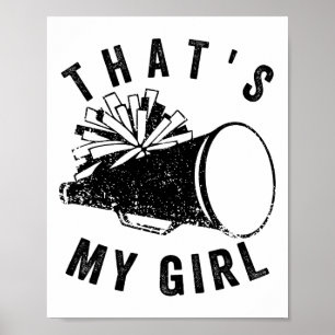 Affiche Rétro C'est Ma Fille Cheer Maman Cheer Menant Fill