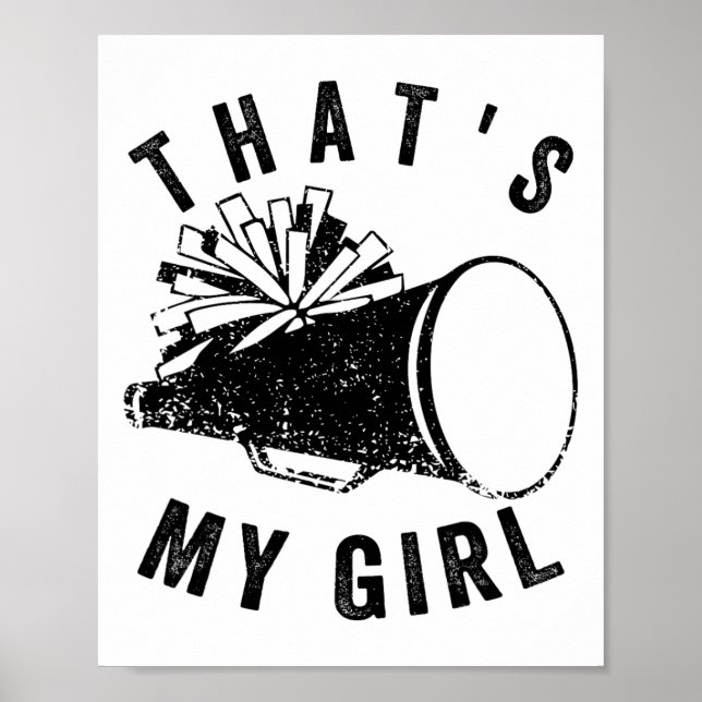 Affiche Rétro C'est Ma Fille Cheer Maman Cheer Menant Fill (Devant)