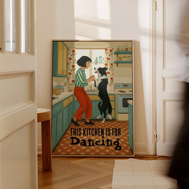 Affiche Retro Cette cuisine est pour danser (Créateur téléchargé)