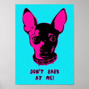 Affiche Retro Chihuahua Illustration