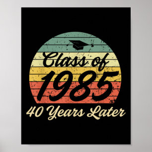 Affiche Rétro Cl De 1985 Réunion 40 Ans Plus Tard Anciens