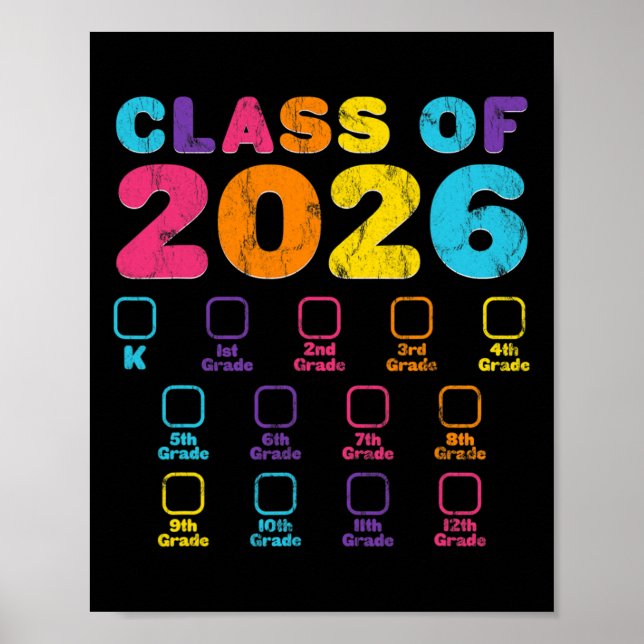 Affiche Retro Cl De 2026 Espace Pour Vérification De Note  (Devant)
