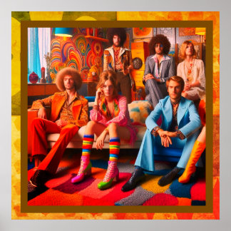 Affiche Retro Clothes Shoes Furniture Hair and Vibe Wall