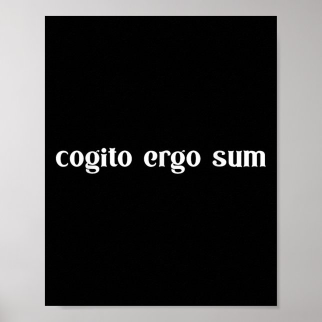 Affiche Retro Cogito Ergo Sum Metaphysics Humanism Ethics  (Devant)