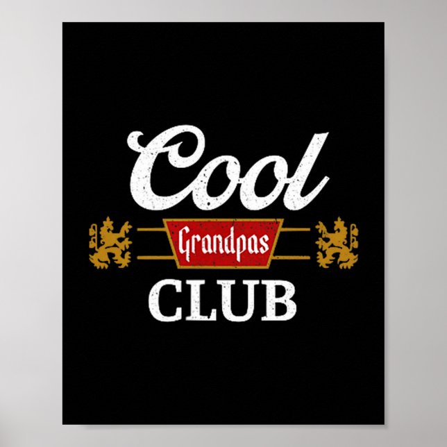 Affiche Retro Cool Grandpas Club Family Matching Father's  (Devant)