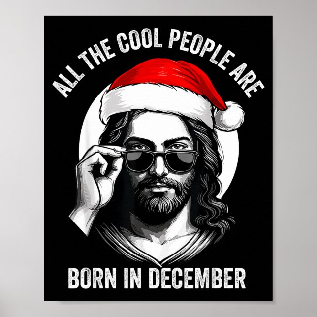 Affiche Retro Cool People Are Born In December Christian C (Devant)