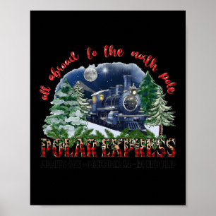Affiche Retro Croire Train Pôle Nord Express Polaire Tout