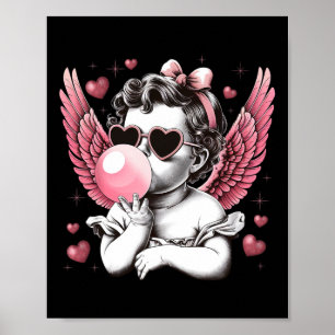 Affiche Retro Cupid Valentine Day mignonne Vintage Cupid B