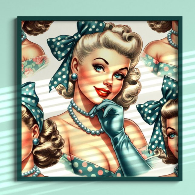 Affiche Retro Cute Classic Pinup (Créateur téléchargé)