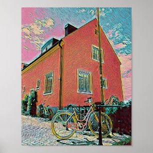 Affiche Retro cycling artwork