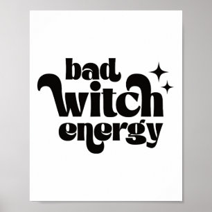 Affiche Rétro D Witch Energy Shirt Halloween Vibes de cuis