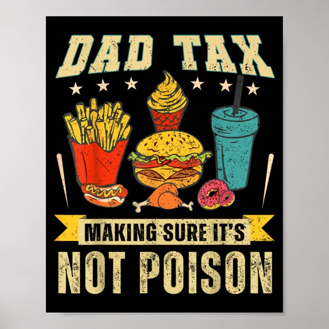 Affiche Retro Dad Tax Making Sure It's Not Ison Funny Fath (Devant)