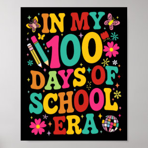 Affiche Rétro Dans Mes 100 Jours De L'Ère Scolaire 100E Jo