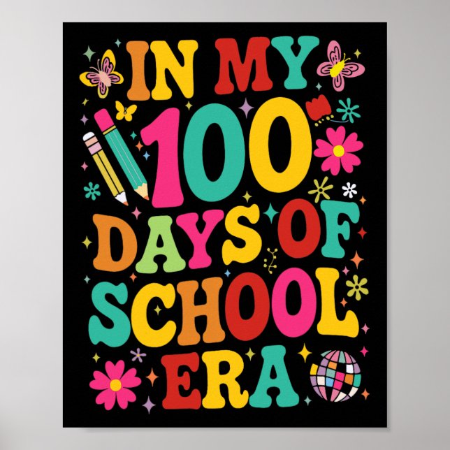 Affiche Rétro Dans Mes 100 Jours De L'Ère Scolaire 100E Jo (Devant)