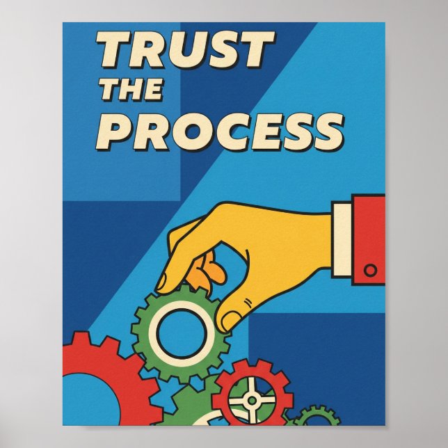 Affiche Rétro de Motivation Faire Confiance au Pro (Devant)