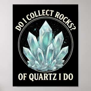 Affiche Rétro de quartz pour collectionneur de roches chas