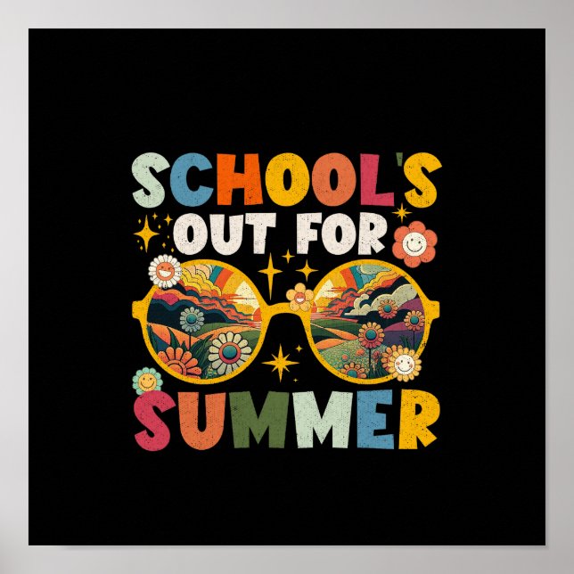 Affiche Retro Dernière journée de l'école dehors pour ense (Devant)