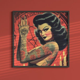 Affiche Retro Devilish Girl