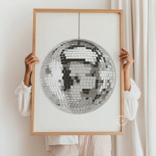 Affiche Retro Disco Ball Wall Art
