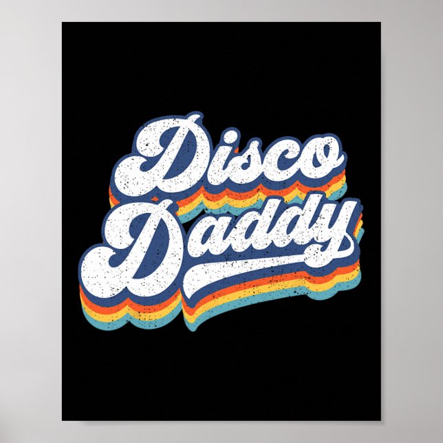 Affiche Retro Disco Daddy 60s les années 70 Costume de fêt (Devant)