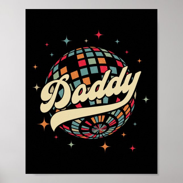 Affiche Retro Disco Daddy 60s les années 70 Mens Costume d (Devant)