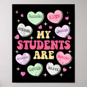 Affiche Rétro Drôle Mes Élèves Sont Saint-Valentin Profess