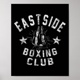 Affiche Retro East Side Boxe Club - Vintage en détresse