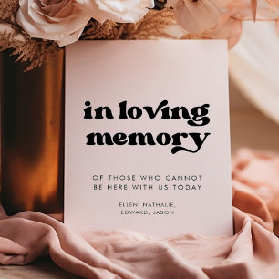 Affiche Rétro élégant En mariage de mémoire d'amour