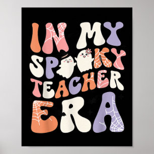 Affiche Retro Enseignant Amusant Halloween mignonne Dans M