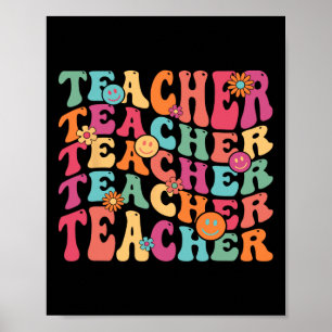 Affiche Retro Enseignant Super Inspirationnel Joyeux Ck À 