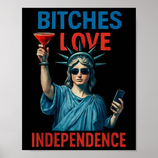 Affiche Retro Es Love Independence Funny 4 juillet _2 (Devant)