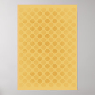 Affiche Retro faded yellow circles pattern