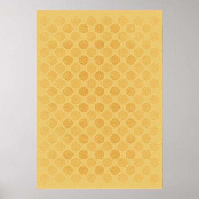 Affiche Retro faded yellow circles pattern (Devant)