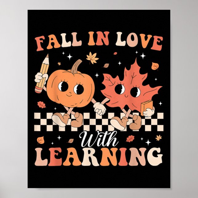 Affiche Retro Fall In Love Avec Apprentissage Automne Citr (Devant)