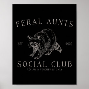 Affiche Retro Feral Tante Social Club Grossesse Reveillez