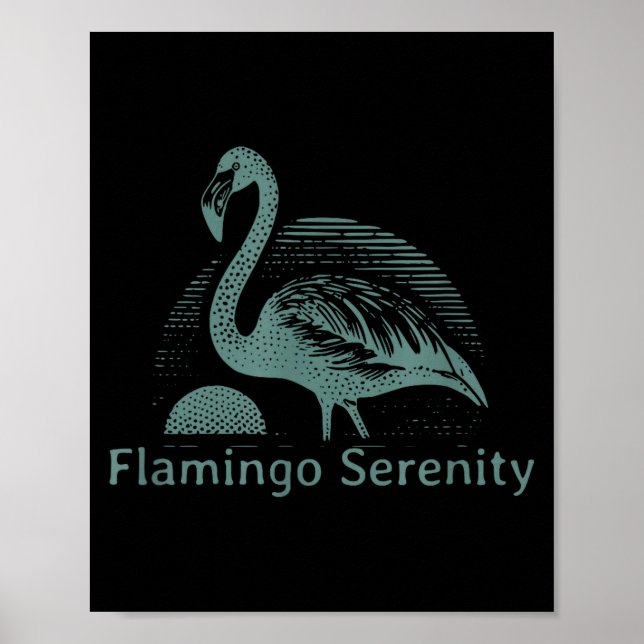 Affiche Retro Flamingo Sunset Funny 70s 80s 90s Men Women  (Devant)