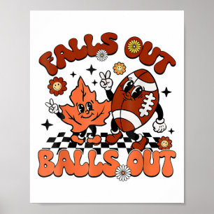 Affiche Retro Football Se Déplace Vintage Thanksgiving Ki