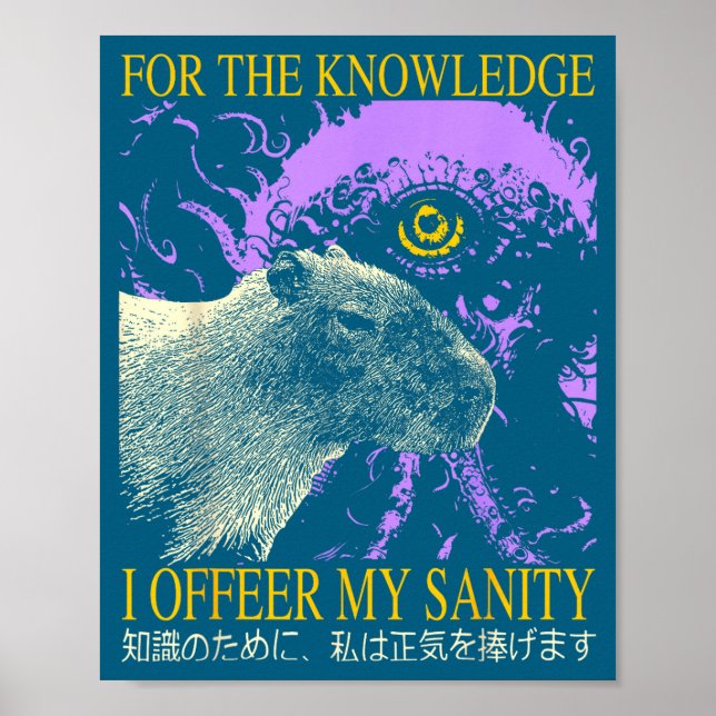 Affiche Retro For The Knowledge I Offer My Sanity Japanese (Devant)